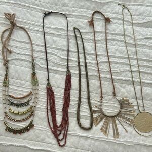 Vintage Anthropologie Necklace bundle - 5 pieces.